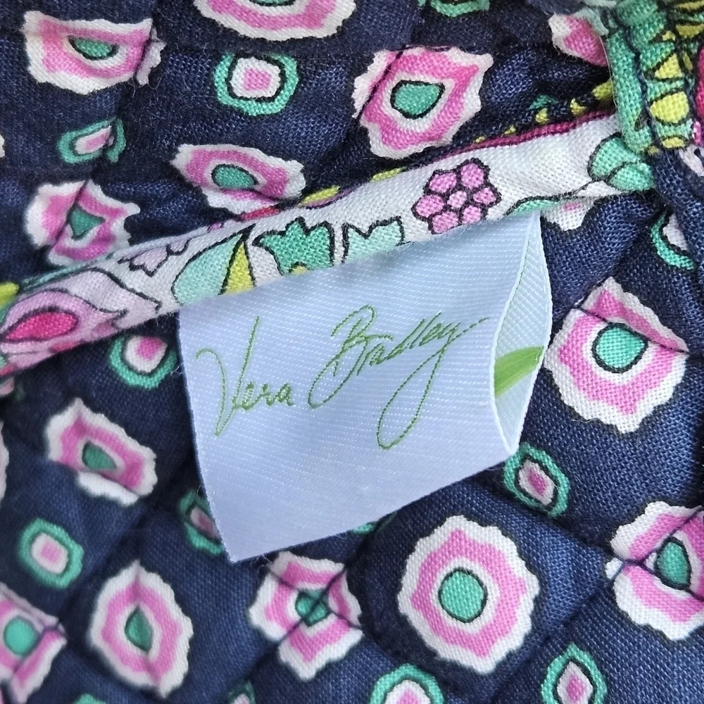 Vera Bradley Petal Paisley Tic Tac Tote Large Floral Shoulder Bag Zip Top